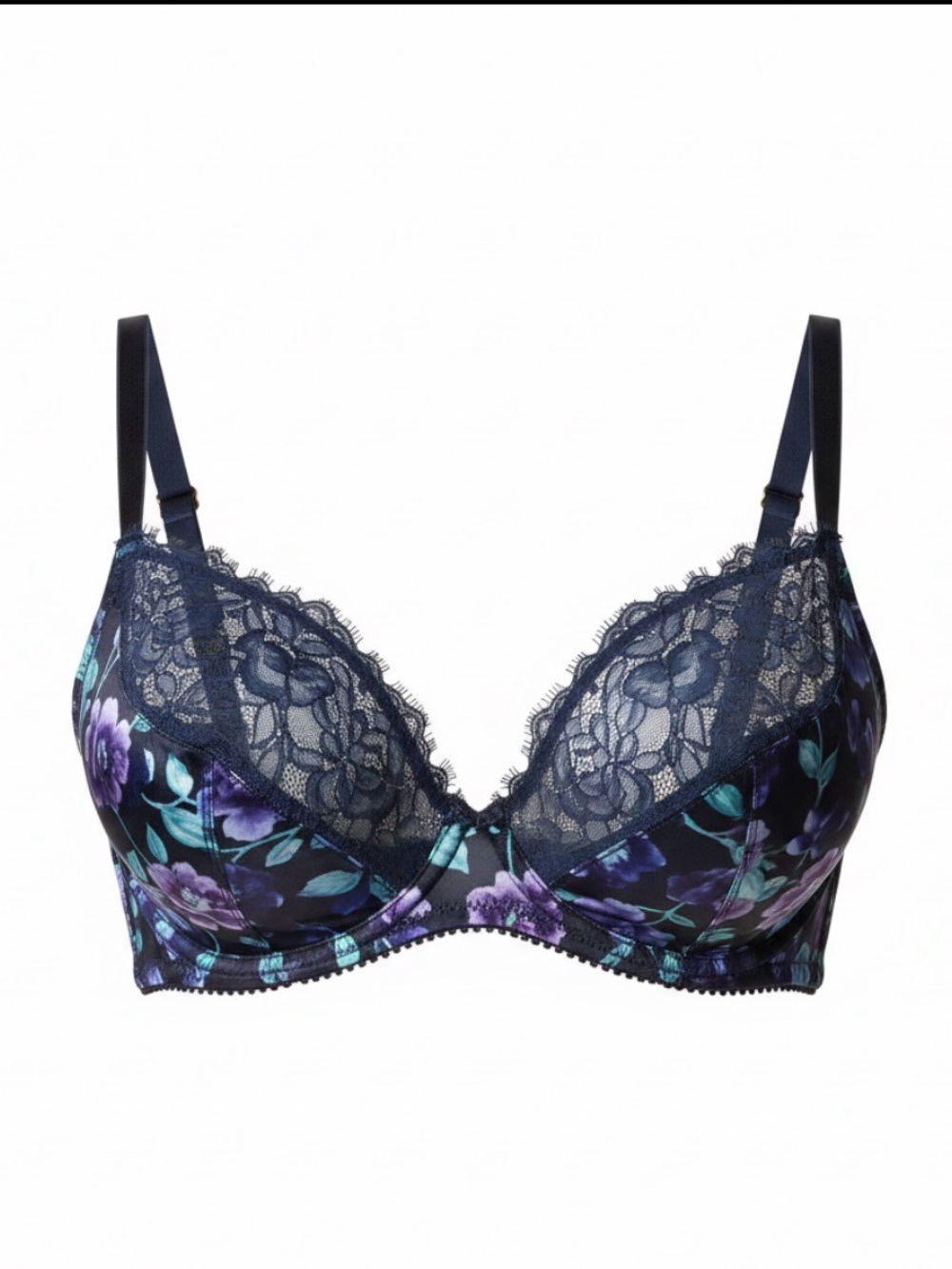NWT Victoria's Secret Navy Floral Lace Underwire Bra